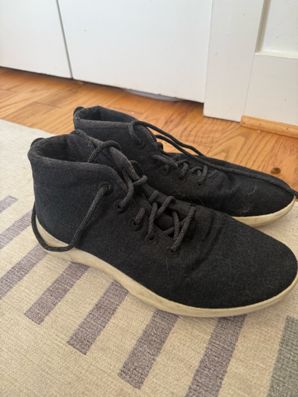 allbirds Men's Black High-Top Wool Sneakers